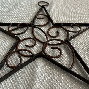 Rustic STAR Welded Metallic Wall Decor Country Western Ranch Patriotic